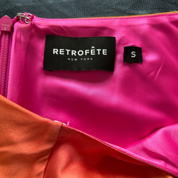 Retrofete Pink and Orange Gradient Mini Dress - Picture 15 of 16